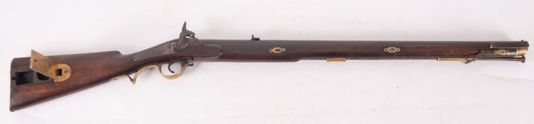 An Imperial Russian Brunswick percussion cap rifle,