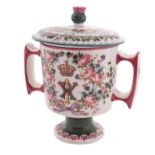 A Weymss pottery Queen Victoria Diamond Jubilee two-handled loving cup and matched cover