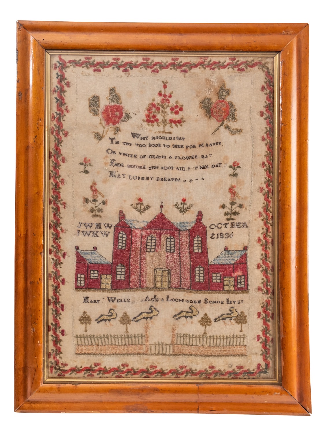 A William IV needlework sampler, the work of Mary Wells,