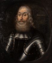 British School, 17th Century Portrait of a man in armour,
