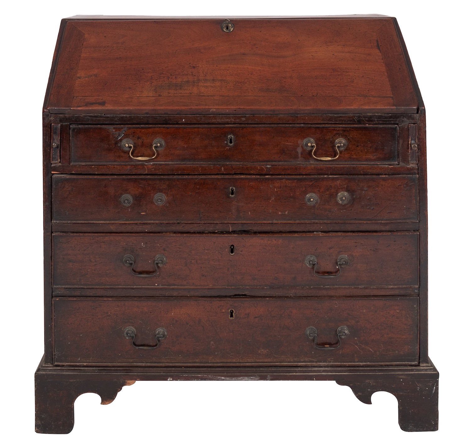 A George III mahogany bureau,