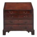 A George III mahogany bureau,