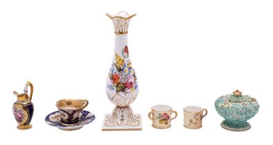 A mixed group of English porcelain,