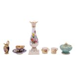A mixed group of English porcelain,