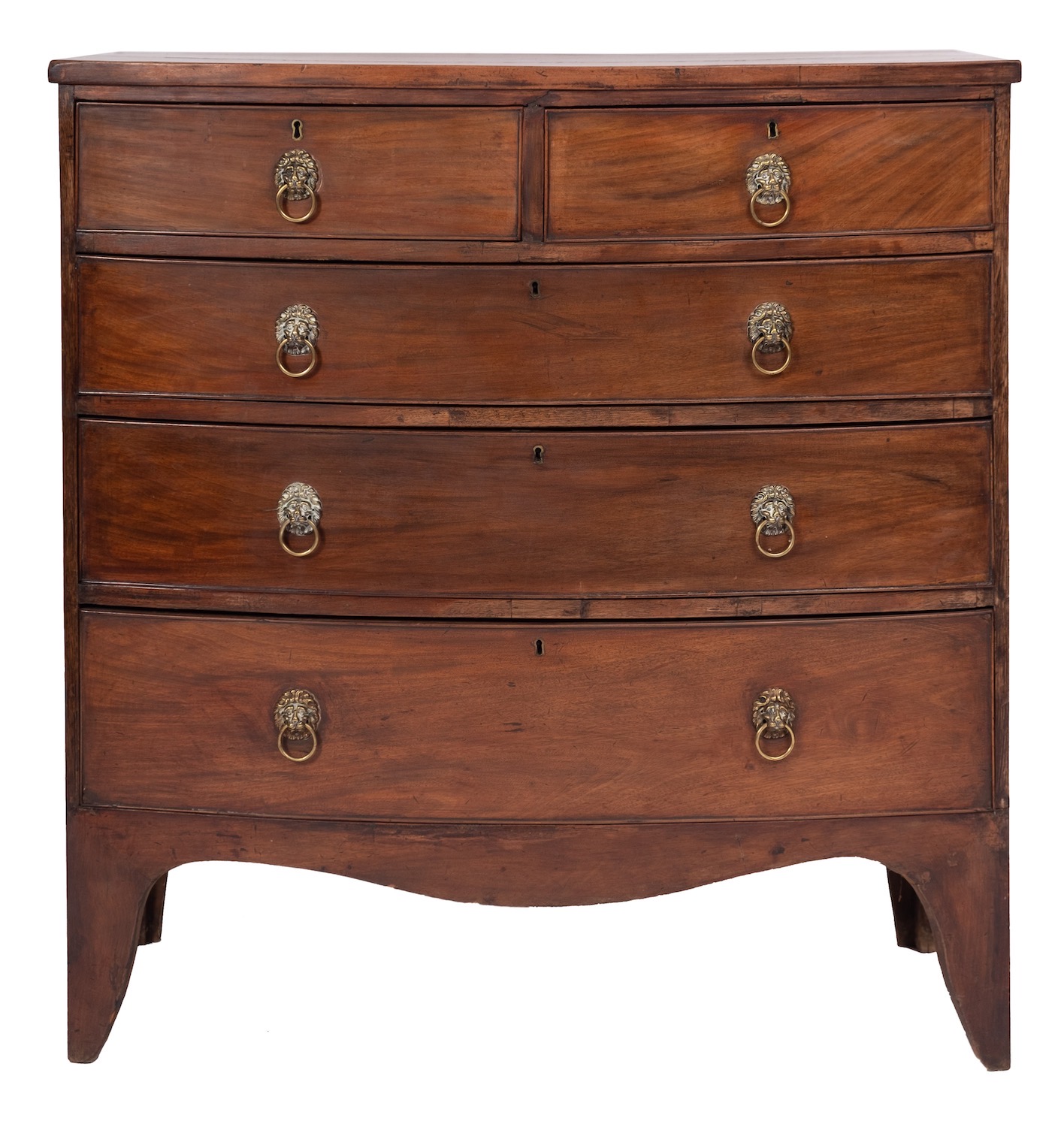 A Regency mahogany bowfront chest of drawers,