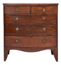 A Regency mahogany bowfront chest of drawers,