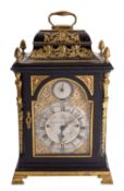 Paul Rimbault, Soho, London, a chiming ebonised bracket clock the eight-day duration,