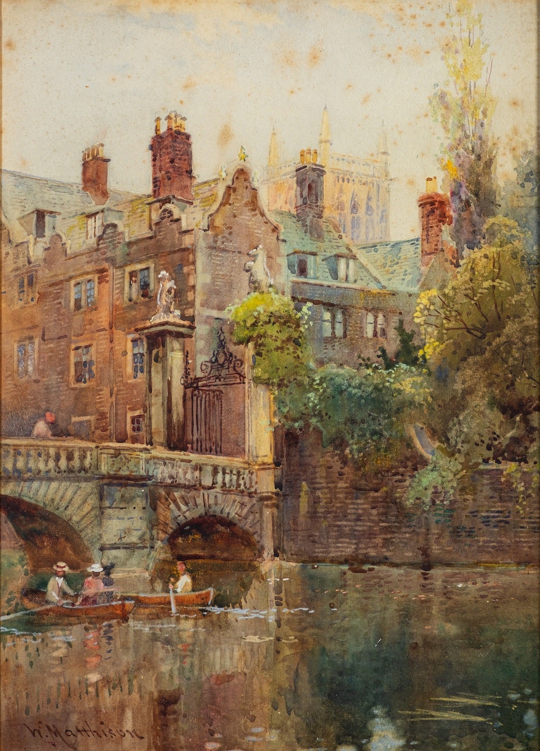 William Matthison (British,1853-1926) Queen's College, Cambridge, Corpus Christi College, - Image 3 of 6