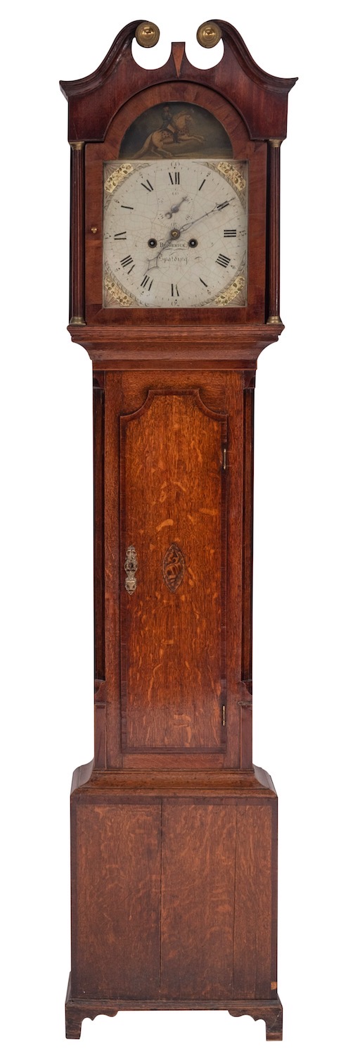 Broderick, Spalding an oak and mahogany longcase clock, - Image 2 of 2