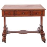 A William IV mahogany writing table,