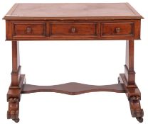 A William IV mahogany writing table,