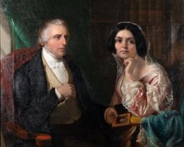 British School, 19th Century A double portrait of a Lady and a Gentleman,