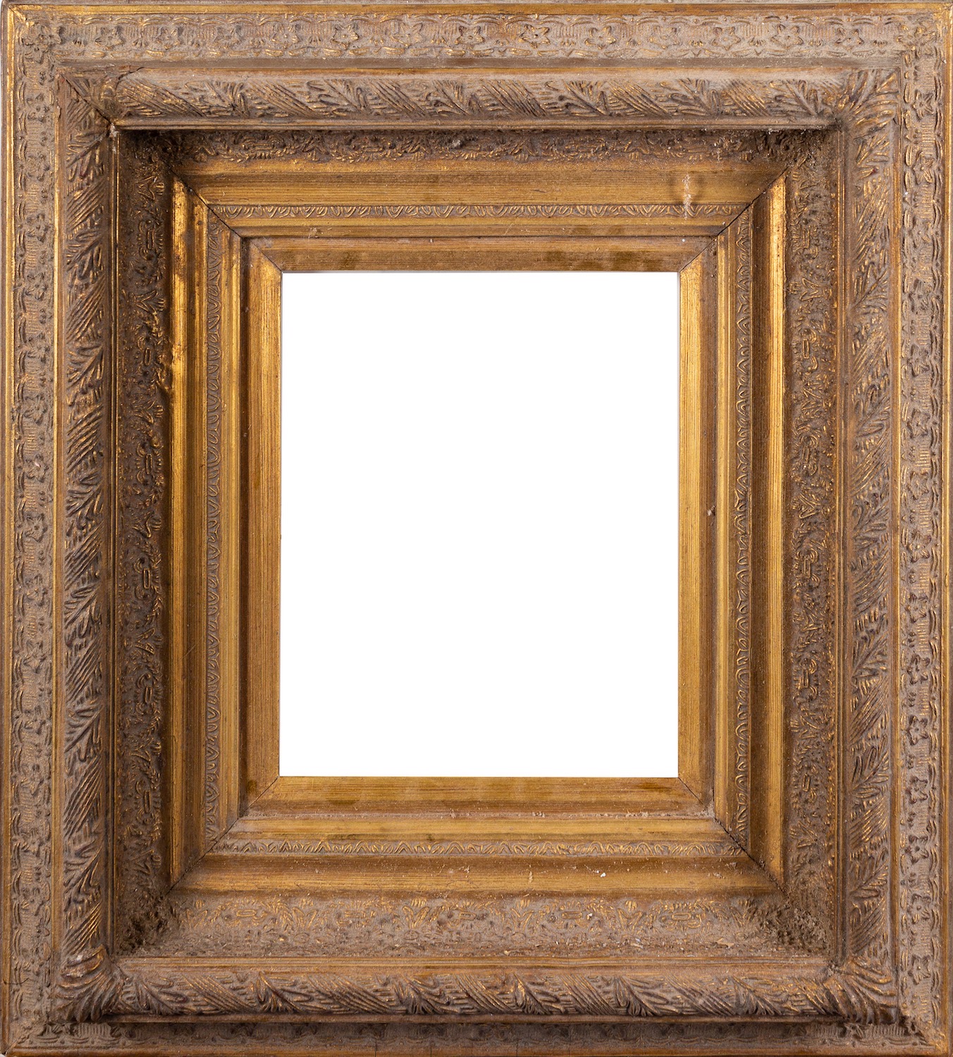 Two gilt wood and composite frames The larger 51 x 45.5 x 9.