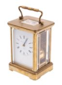 Matthew Norman a modern Swiss brass carriage clock the eight-day duration movement having a