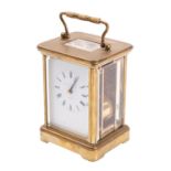 Matthew Norman a modern Swiss brass carriage clock the eight-day duration movement having a