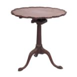 A George III mahogany circular occasional table, possibly Irish,