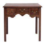 A George III mahogany lowboy side table, circa 1765; the top with moulded edges,