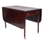 A Regency mahogany Pembroke dining table,