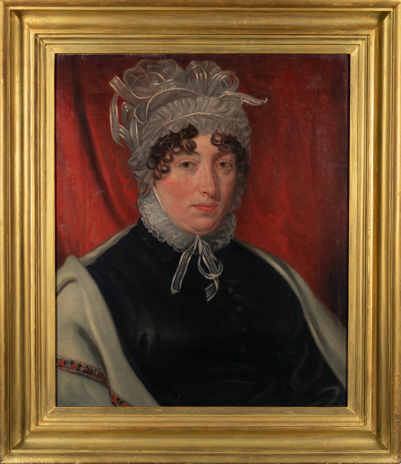 British School, 19th Century Portrait of a lady, half-length, - Image 2 of 3