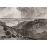 After J.M.W. Turner (British, 1775-1851) Arundel Castle, on the River Arun Engraving 16 x 22.