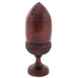 A George III turned treen cup and cover,