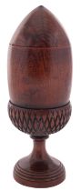 A George III turned treen cup and cover,