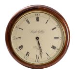 A modern mahogany wall clock with quartz movement, the dial signed Knight & Gibbins,
