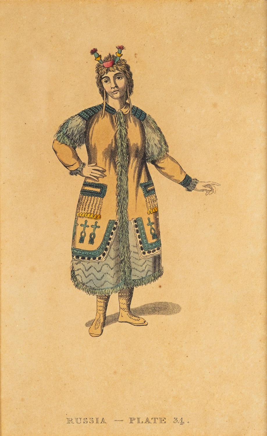 After Robert Ker Porter (British, 1777-1842) A Russian Peasant in her Summer Dress, c. - Image 5 of 10