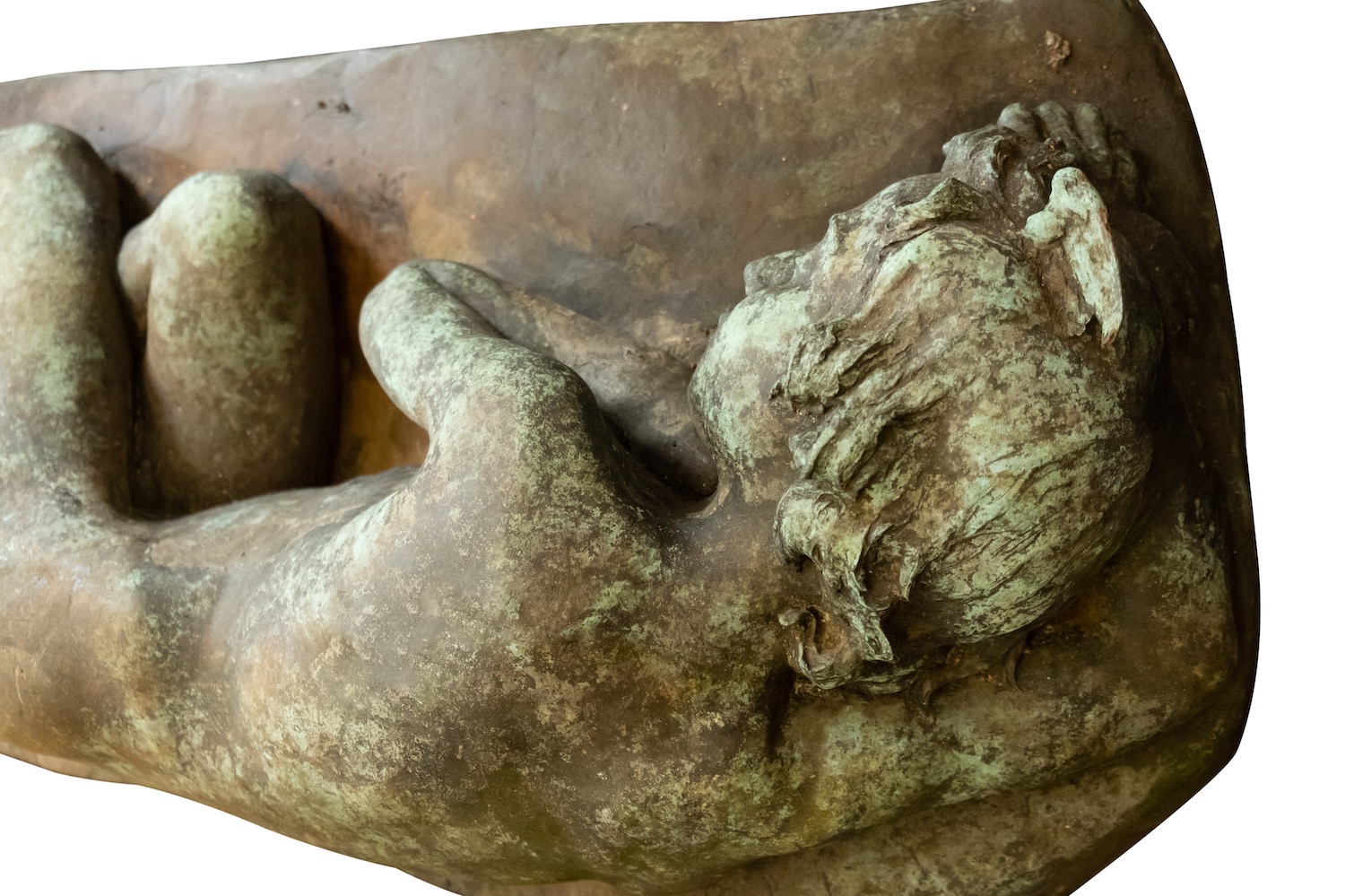 A large bronze model of the Infant Mercury sleeping, previously thought to be German, - Image 4 of 5