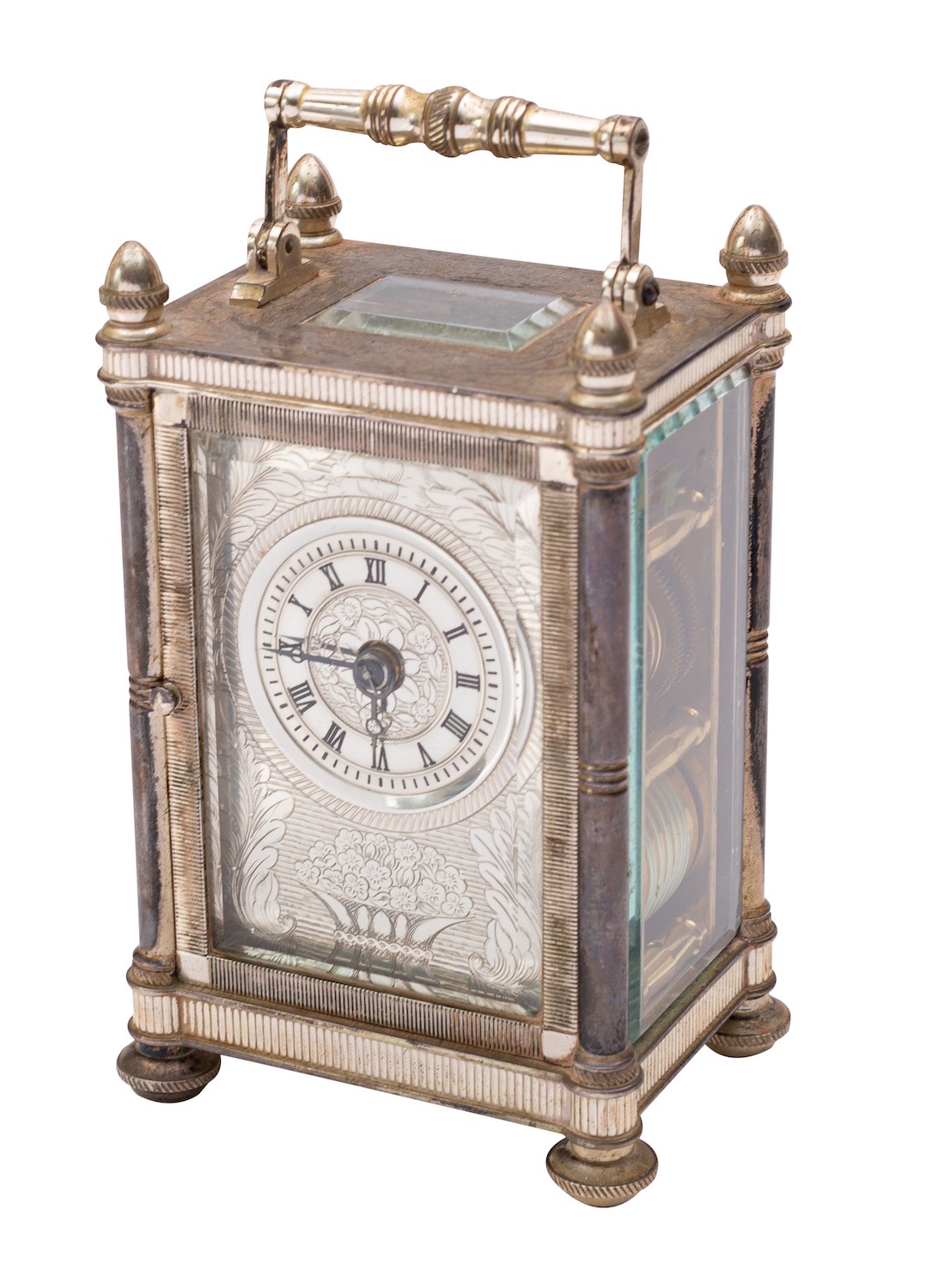 Mappin & Webb, London, a modern silver carriage clock the eight-day duration, - Image 2 of 2