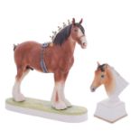 A Royal Worcester porcelain Clydesdale Stallion, modelled after the original by Doris Lindner,