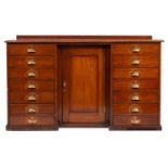 An Edwardian mahogany draper's counter,