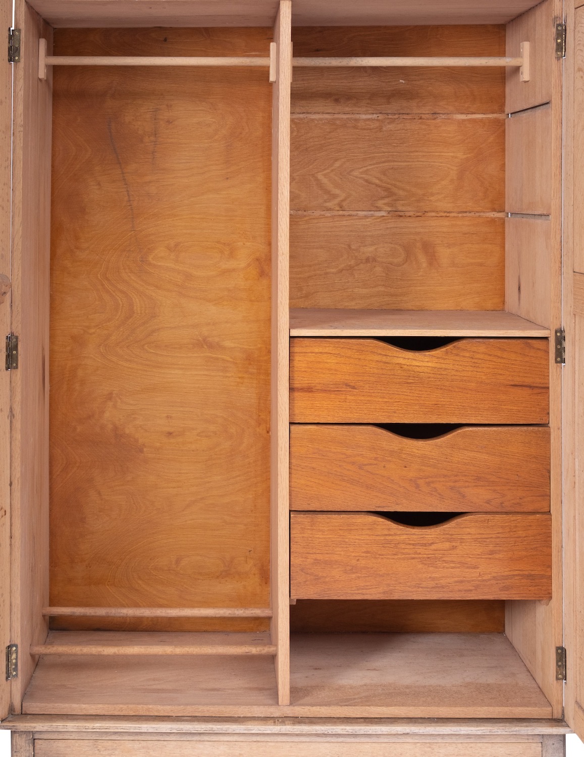 A bleached oak wardrobe in the manner of Heal & Son, - Image 2 of 2