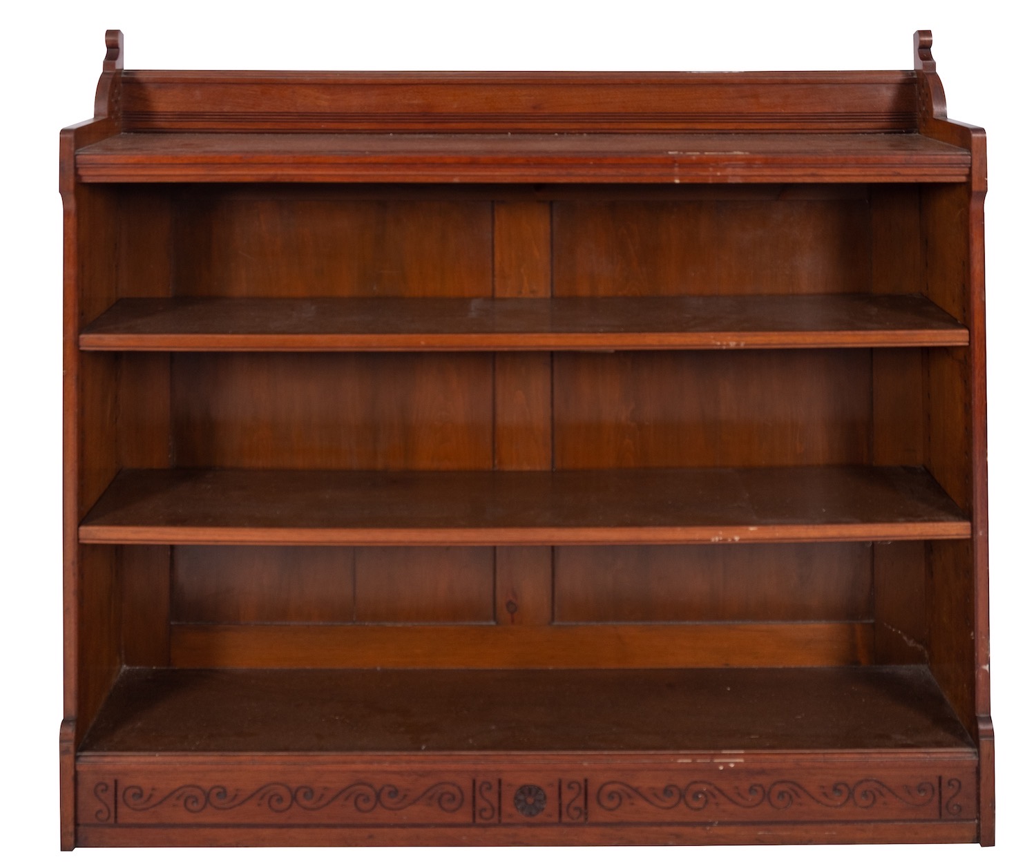 An Arts & Crafts hardwood bookcase in the manner of Christopher Dresser,