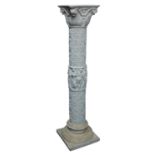 A composition columnar pedestal in late Gothic taste, modern; with Composite capital,