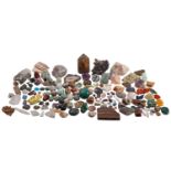 A large collection of mineral and geological specimens; including a smoky quartz obelisk,