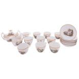 A Spode porcelain part tea service in Bute shape,