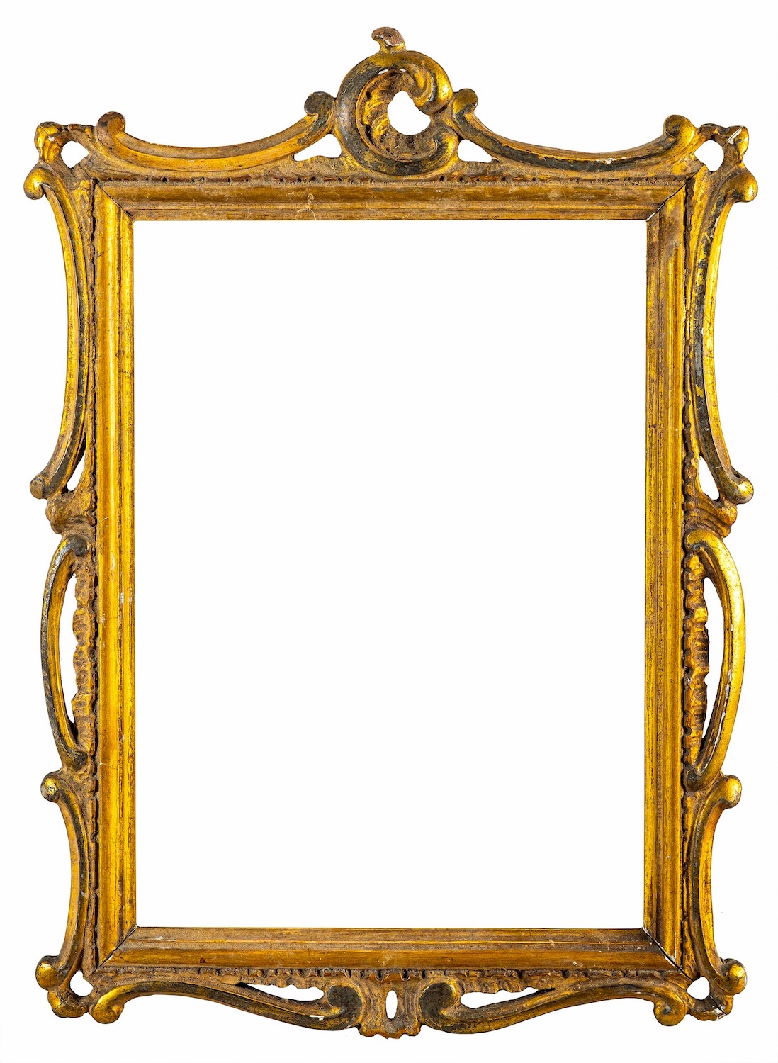 A Regency fretwork and inlaid frame 61 x 38 x 1cm overall Together with a plain frame of similar - Image 2 of 3