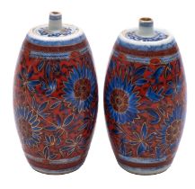 A pair of Chinese porcelain spirit bottles,