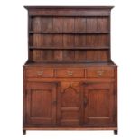 A George III oak dresser,