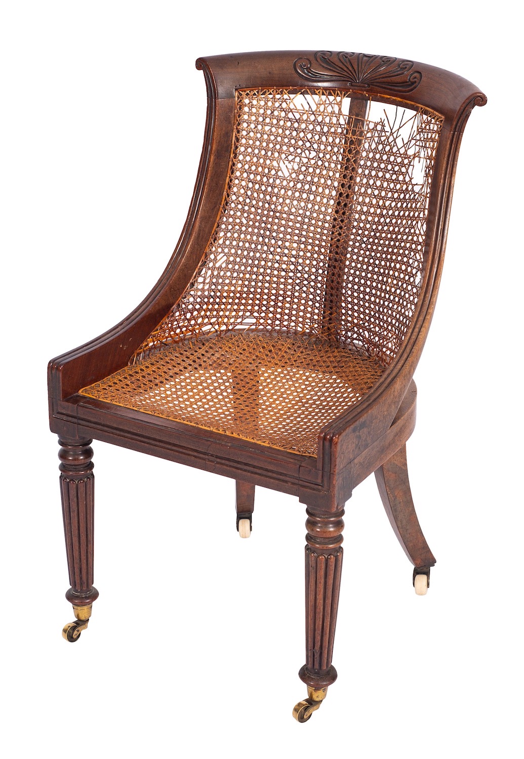 A Regency mahogany and canework library bergere, - Image 2 of 2