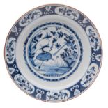 A Bristol delft charger,