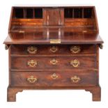 A George II mahogany bureau;