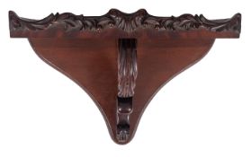 A Victorian mahogany wall bracket,
