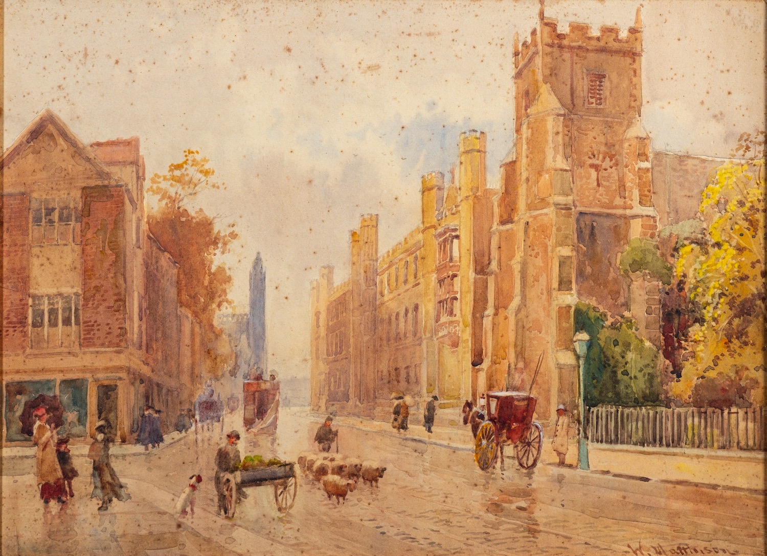 William Matthison (British,1853-1926) Queen's College, Cambridge, Corpus Christi College, - Image 2 of 6