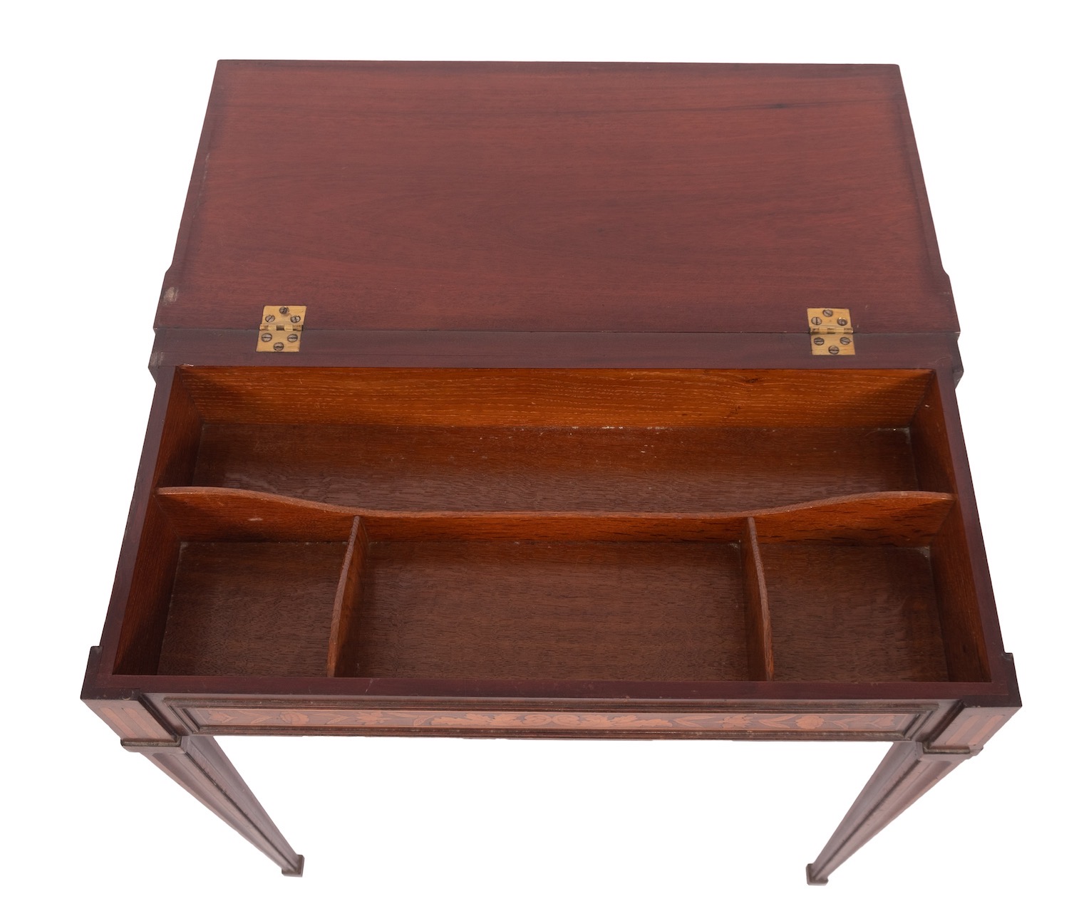 A Dutch marquetry inlaid walnut tea table, - Image 4 of 4