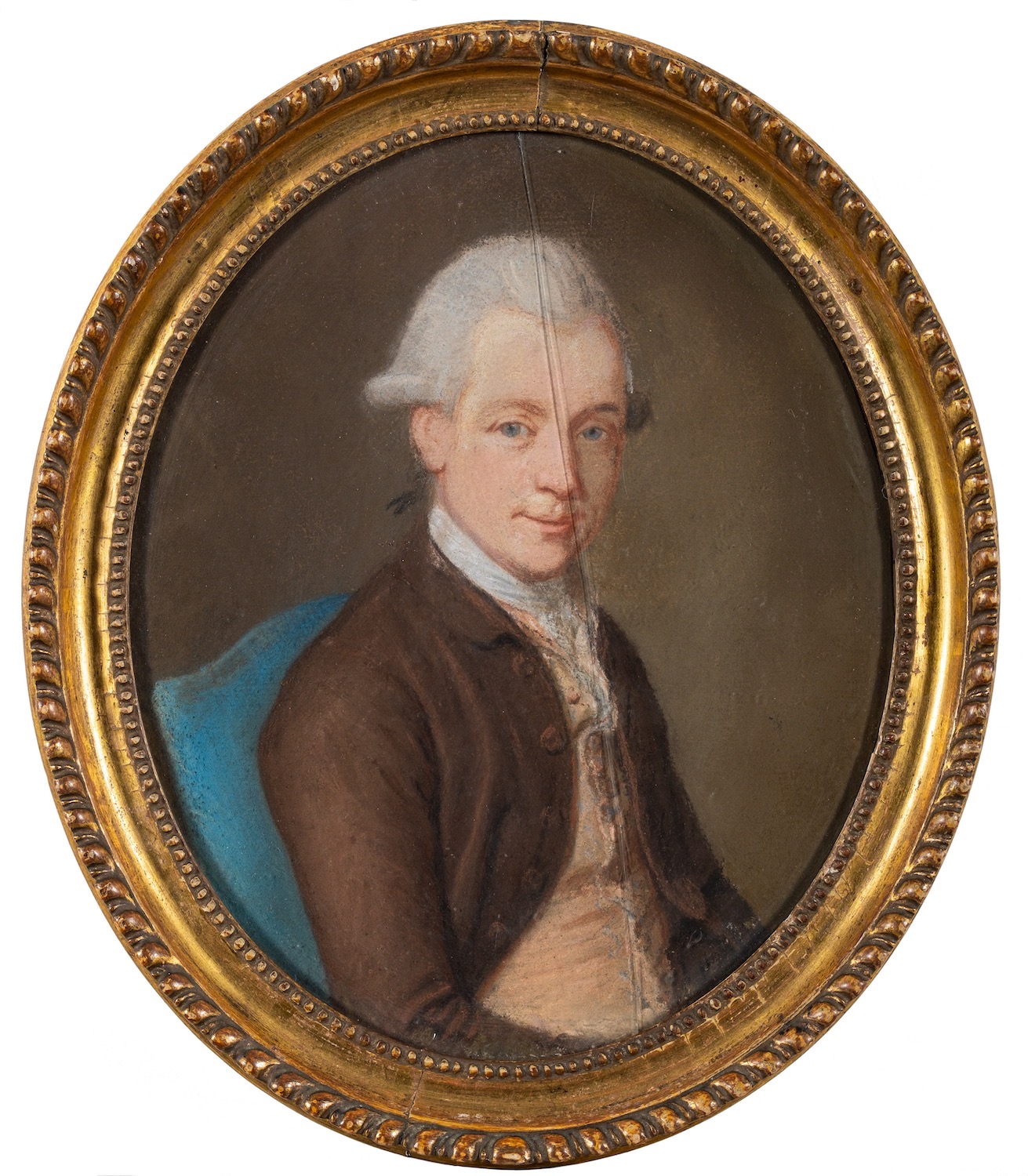 Attributed to James Sharples (British 1751-1811) Portrait of the late Capt. Wm. - Image 5 of 5