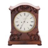 Dell Brothers, Bristol a George IV mahogany bracket clock the eight-day duration, double-fusee,