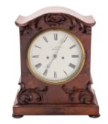Dell Brothers, Bristol a George IV mahogany bracket clock the eight-day duration, double-fusee,