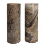 A pair of Connemara marble cylindrical columns,